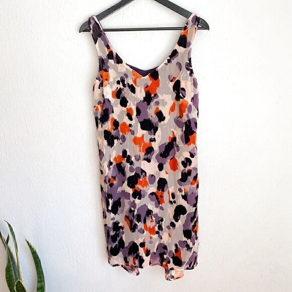Cabi Radiant Velvet Burnout Slip Dress Women’s Small Style# 3514 Orange Purple - Picture 2 of 11